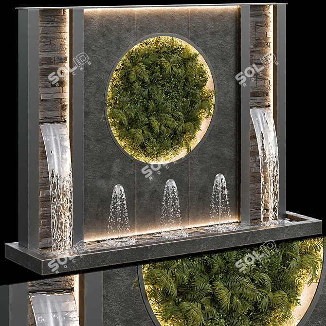 Cascading Water Fountains for Projects 3D model image 1