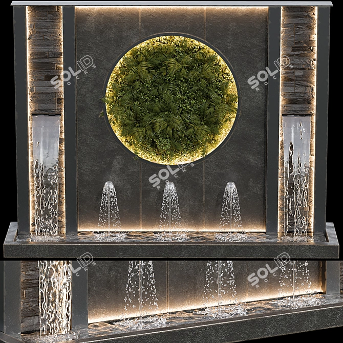 Cascading Water Fountains for Projects 3D model image 2