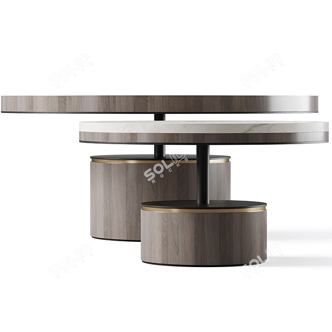 Elegant PAROS Coffee Table 3D model image 2