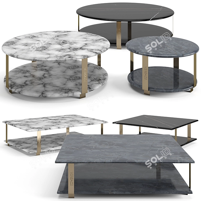 Versace Le Greca Coffee Table 3D model image 1