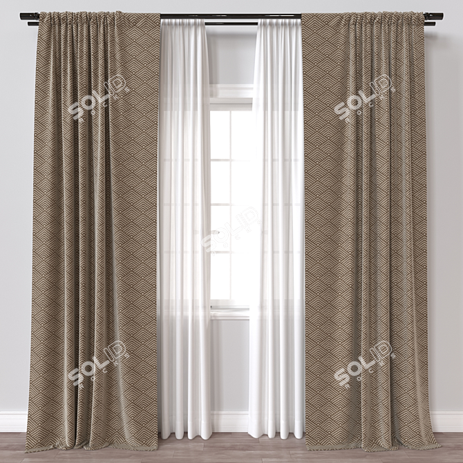 Versatile Curtain 3D Model corr.obj 3D model image 1