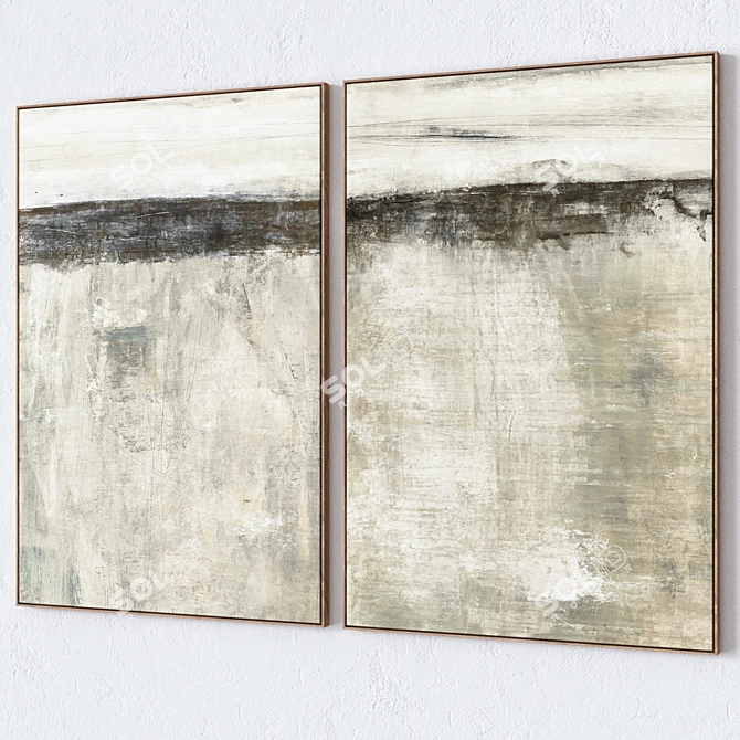 UV Unwrapped Wall Paintings Set 3D model image 2