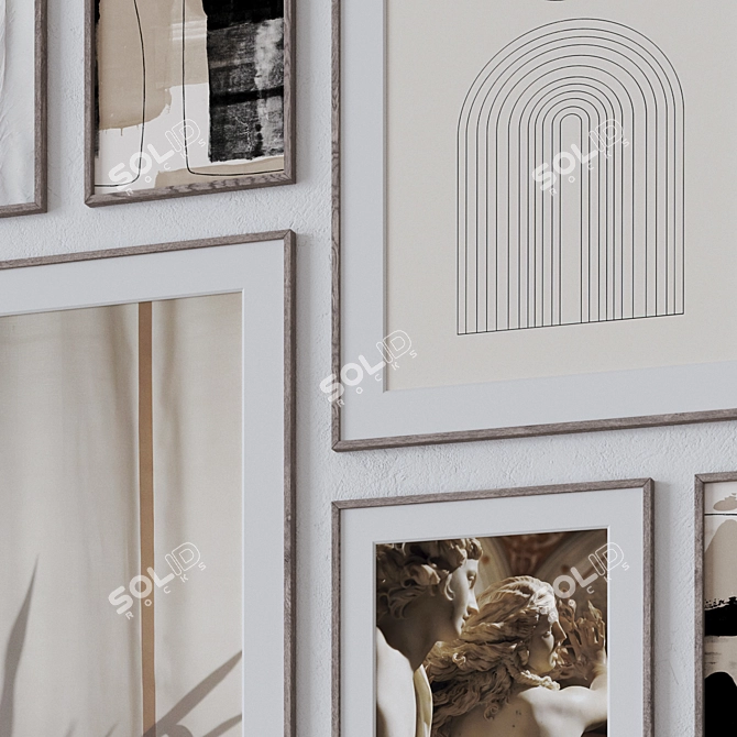 Multiframe Wall Art Set, 3DSMax 3D model image 3