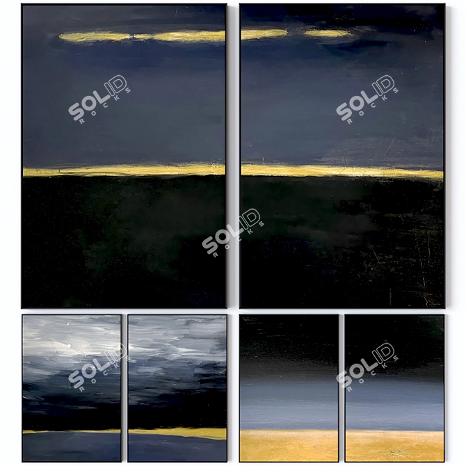 Bump Canvas Texture Wall Paintings 3D model image 1