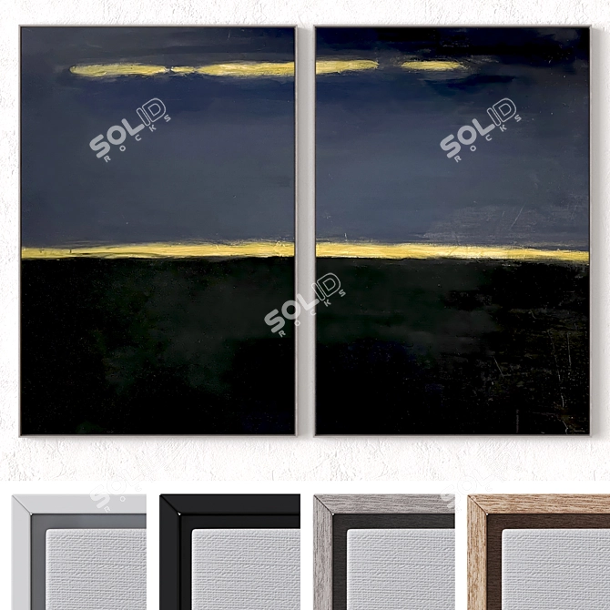 Bump Canvas Texture Wall Paintings 3D model image 2