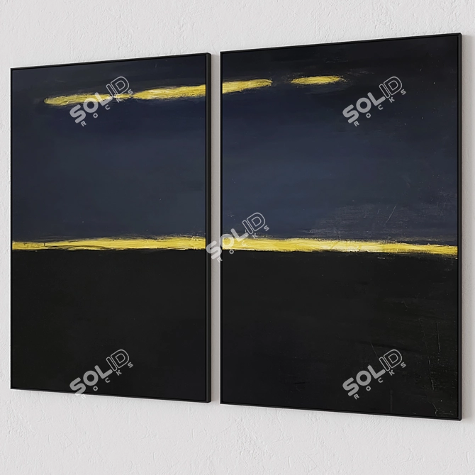 Bump Canvas Texture Wall Paintings 3D model image 3