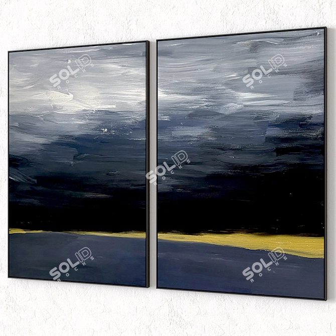 Bump Canvas Texture Wall Paintings 3D model image 5