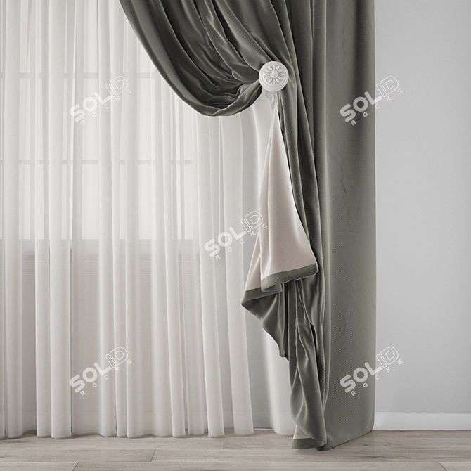 Detailed Curtain Model Pack 3D model image 2