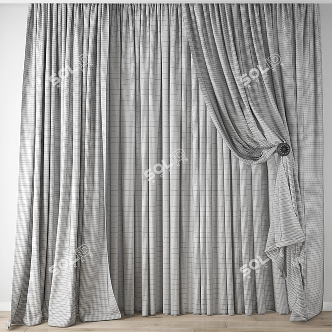 Detailed Curtain Model Pack 3D model image 3