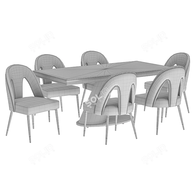 Modern Dining Set Petra & Kolonel 3D model image 5