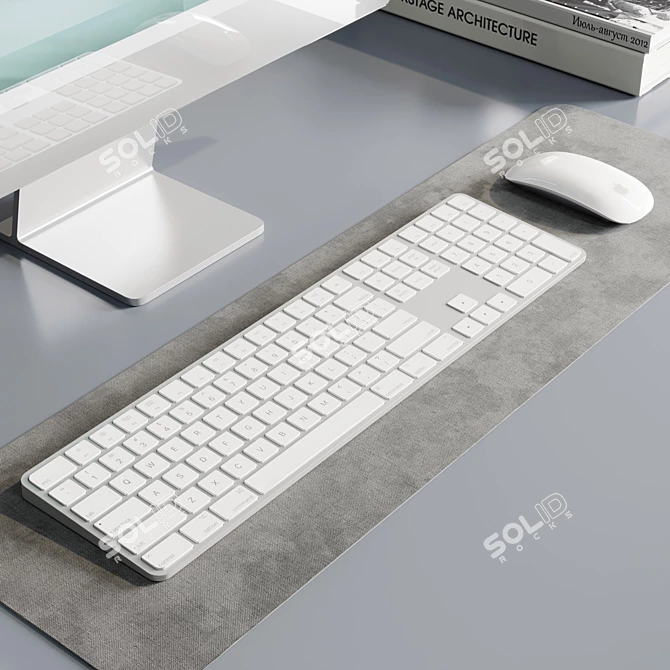 Modern Office Furniture Set 02 3D model image 4