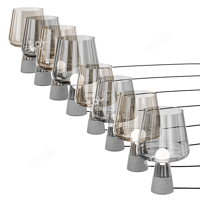 Elegant Katelyn Desk Lamp 3D model image 3