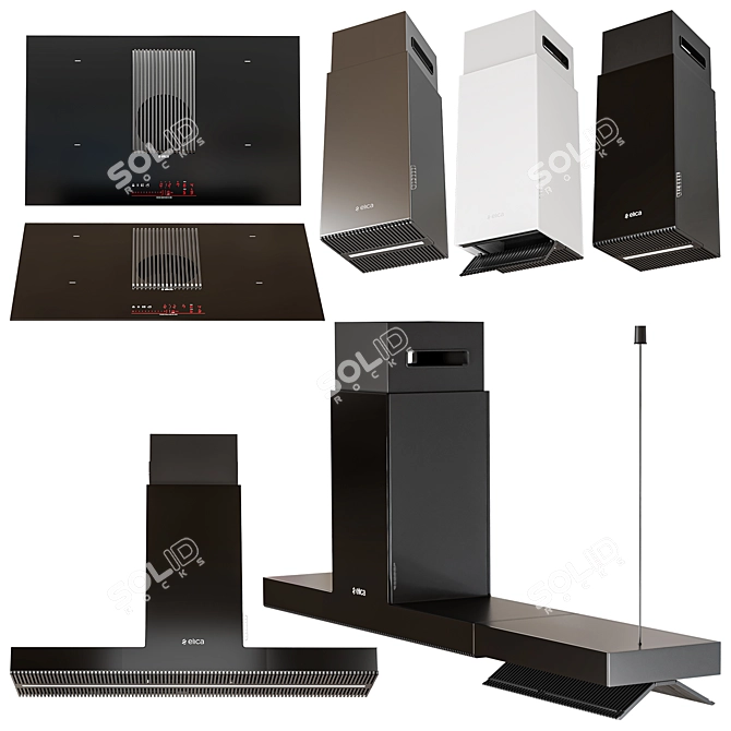 Elica Kitchen Appliances Set Bundle 3D model image 1