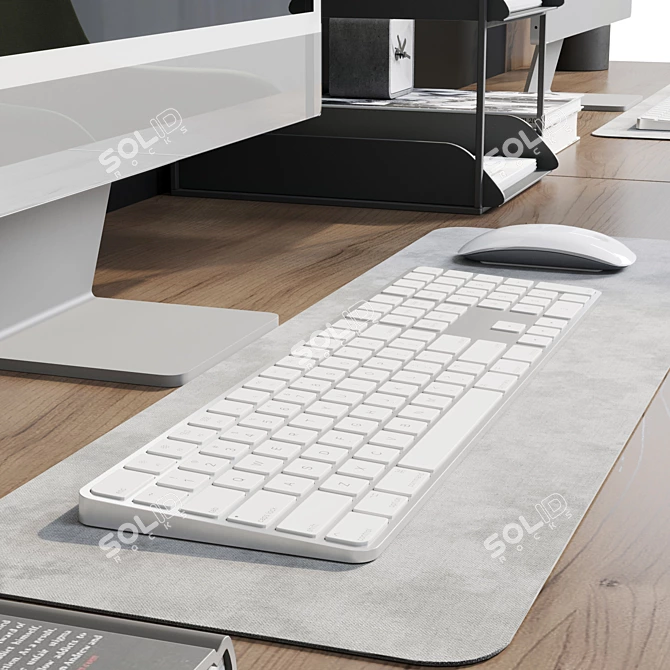 Workplace Plants Box Divider 01 3D model image 3