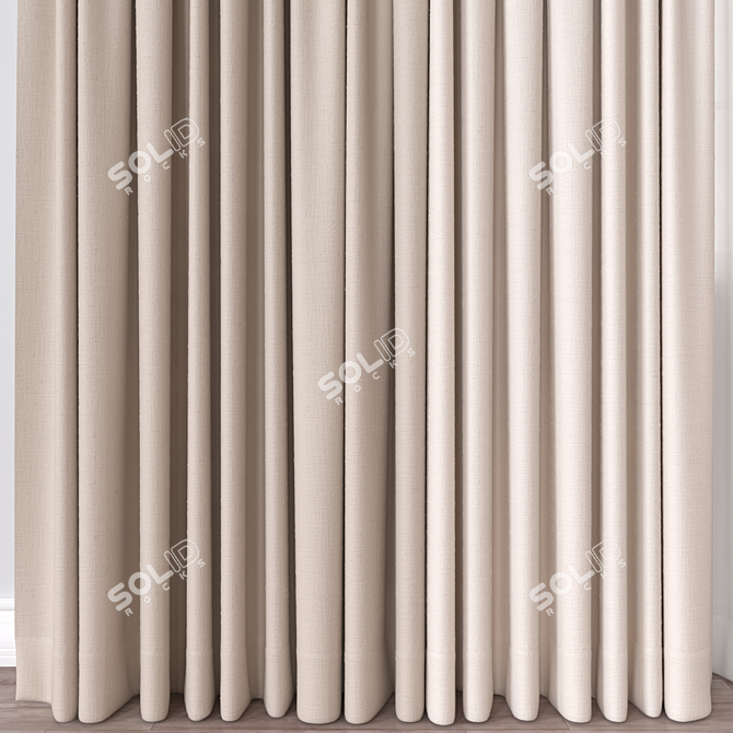  3D Curtain Model for Vray 3D model image 2