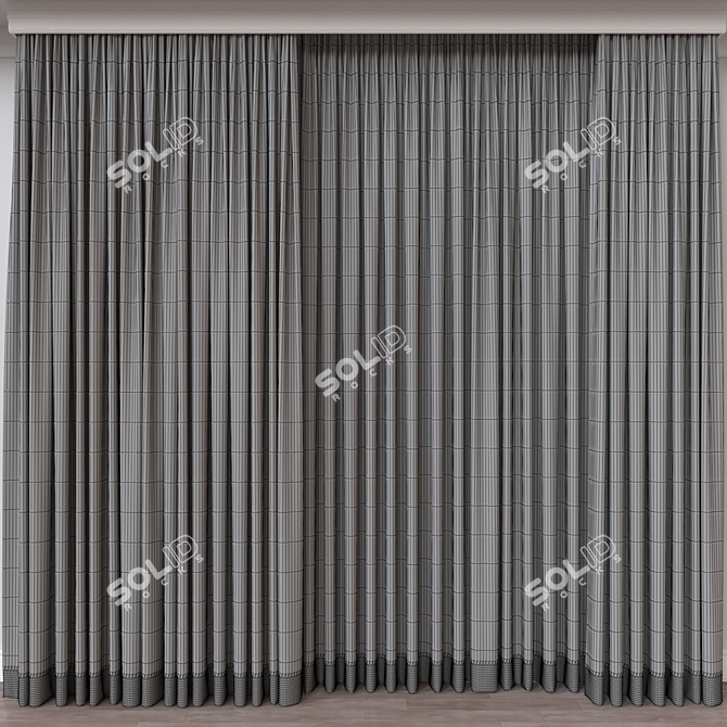  3D Curtain Model for Vray 3D model image 4