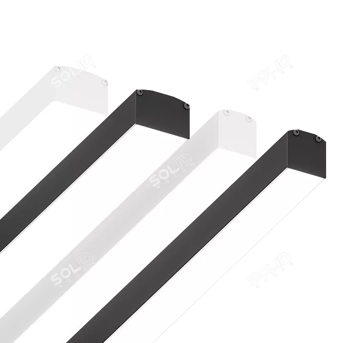 White Wings Light Profile with Reflector 3D model image 1
