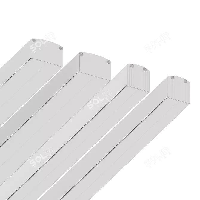 White Wings Light Profile with Reflector 3D model image 3