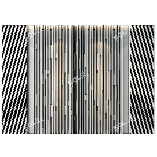 Decorative Wall Panel 3D Model 3D model image 2