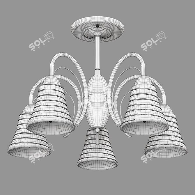  ОМ Eurosvet Dana Ceiling Chandelier 3D model image 2