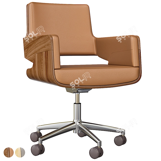 Ergonomic Leather Office Chair	nodes 3D model image 2