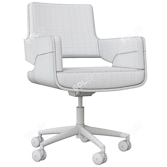 Ergonomic Leather Office Chair	nodes 3D model image 4