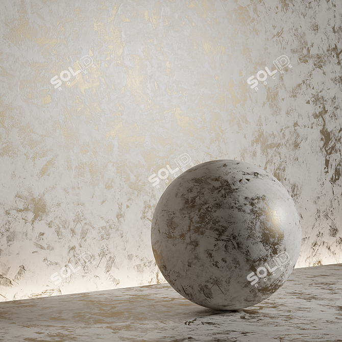  Seamless Decorative Plaster Material 3D model image 1