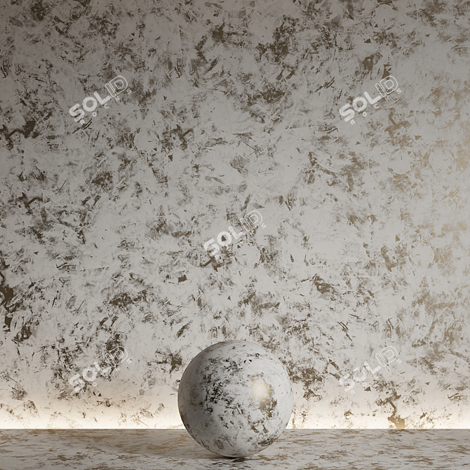  Seamless Decorative Plaster Material 3D model image 2