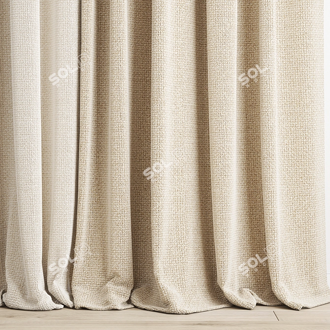  Polygon Curtain Model Set 3D model image 2