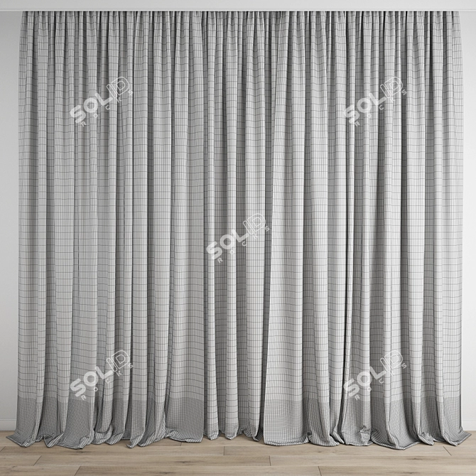  Polygon Curtain Model Set 3D model image 3