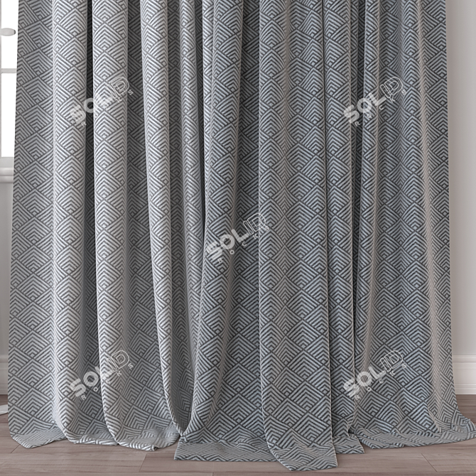  Versatile 3D Curtain Model 3D model image 3