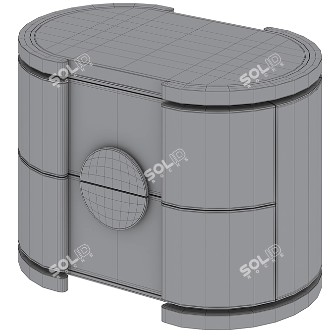 Elegant New Orleans Bedside Table 3D model image 5