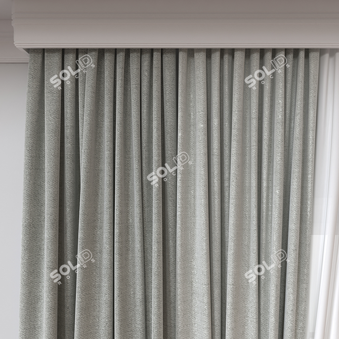 Modern 3D Curtain Modelет: vray, corona 3D model image 3