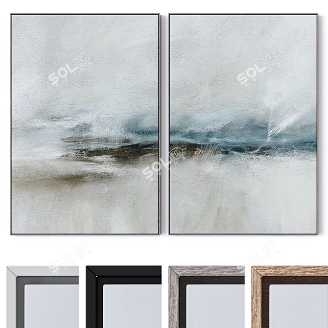Modern Frame Set with Textures 3D model image 1