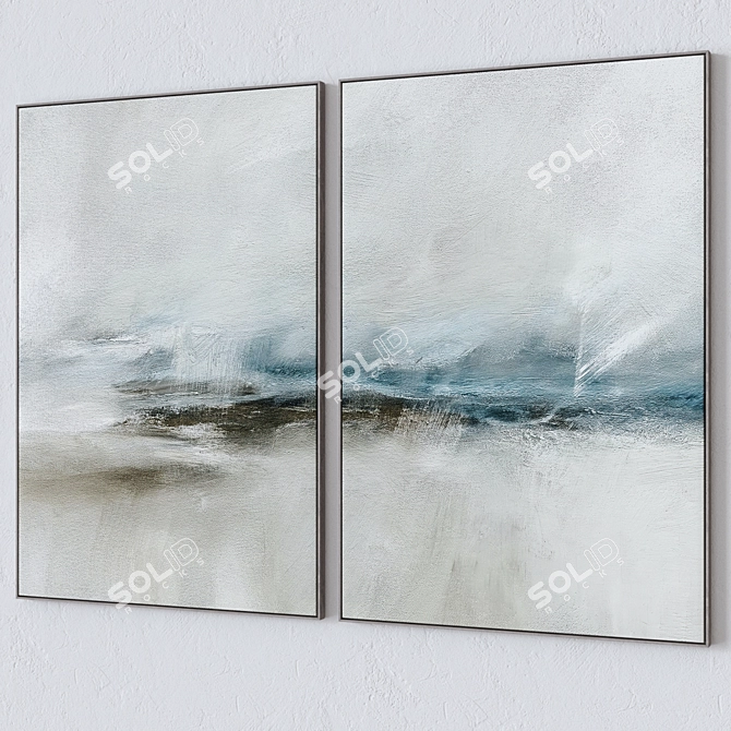 Modern Frame Set with Textures 3D model image 2
