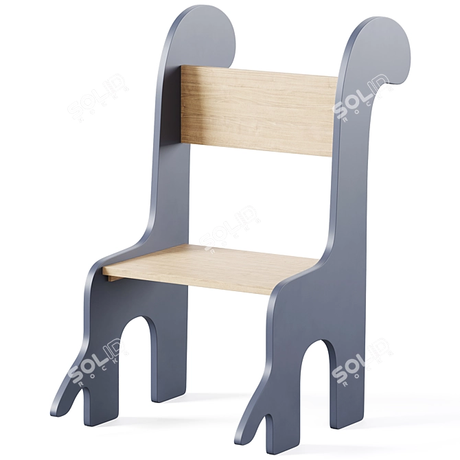 Kid's Animal Shaped Chair Set 3D model image 3