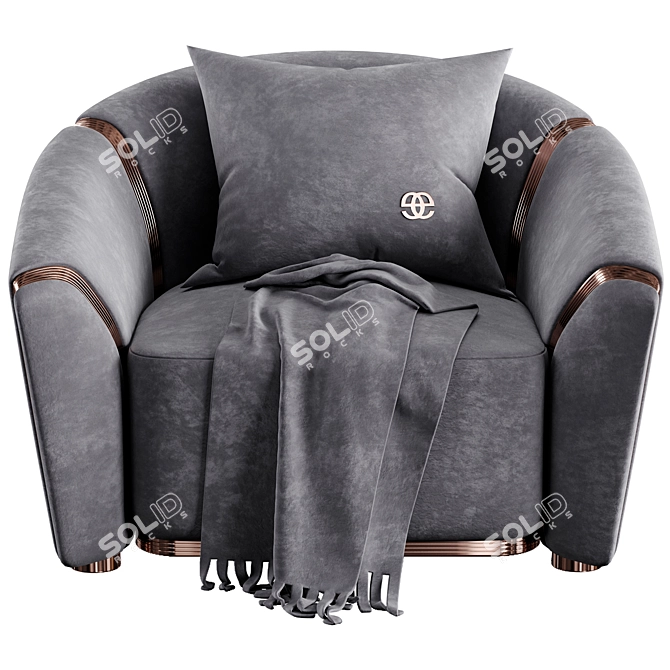 Modern Etra Armchair Design 3D model image 2