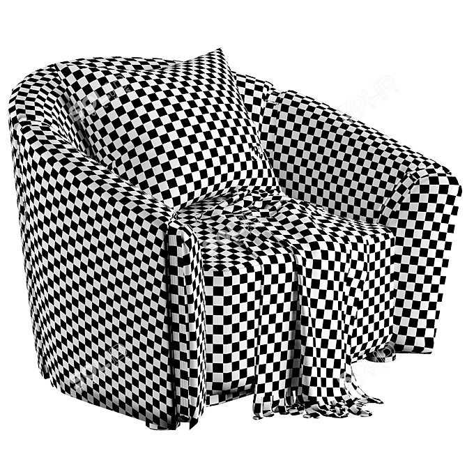 Modern Etra Armchair Design 3D model image 4