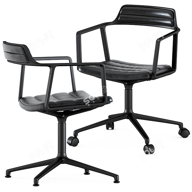  Vipp452 Swivel Chair: Sleek Design 3D model image 1