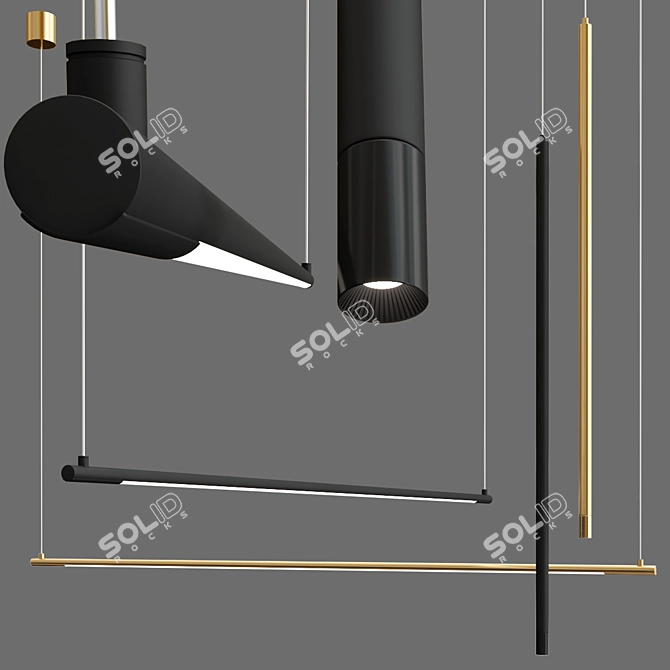 ELETTRA Modern Modular Linear Lighting 3D model image 2