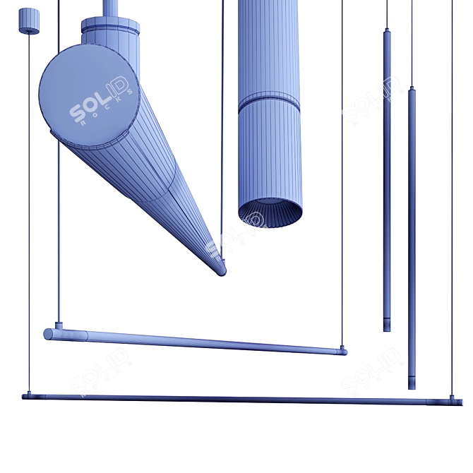 ELETTRA Modern Modular Linear Lighting 3D model image 3