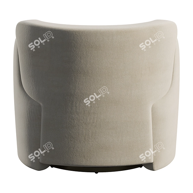 Incan-Inspired Swivel Club Chair 3D model image 3