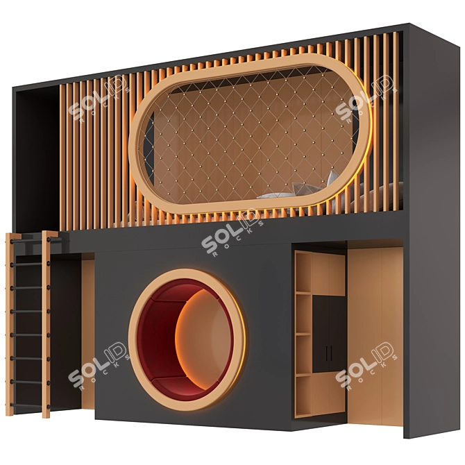 Premium Kids Furniture Set 03 3D model image 1