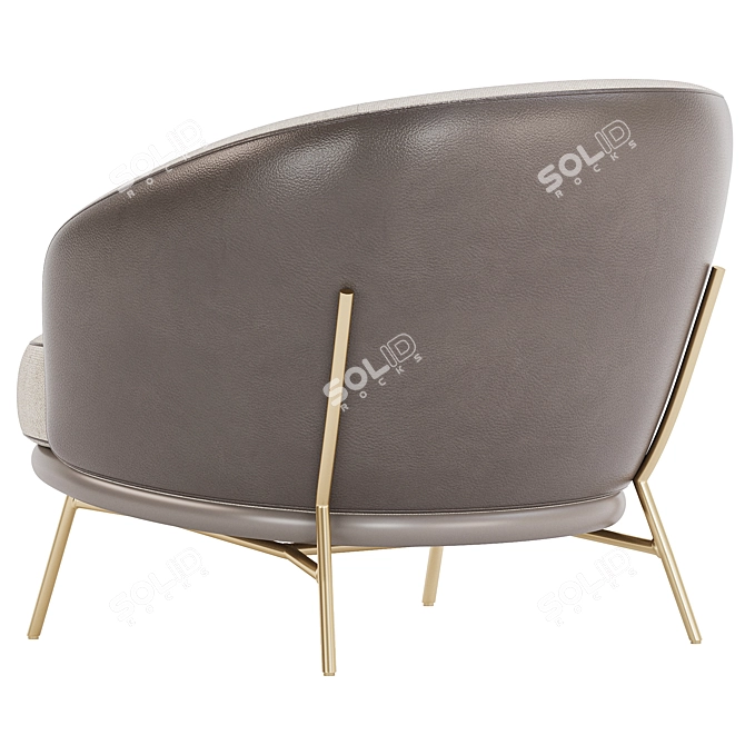 Modern Blue Armchair Furniture 3D model image 3