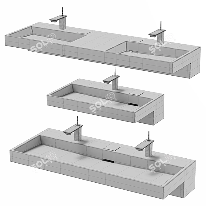Jacob Delafon Terrace Sink Set 3D model image 3