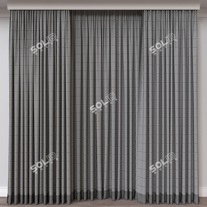 Modern Curtain 3D Models Bundle 3D model image 4