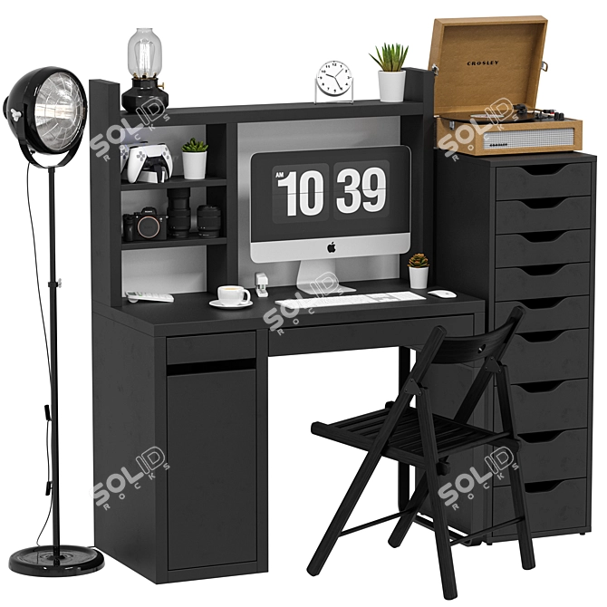 IKEA Office Workplace Set 3D model image 3