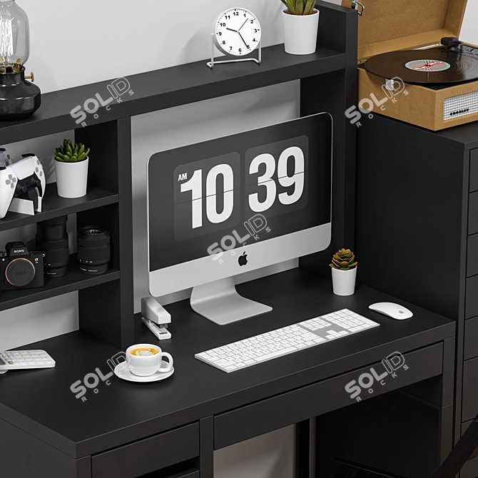 IKEA Office Workplace Set 3D model image 4