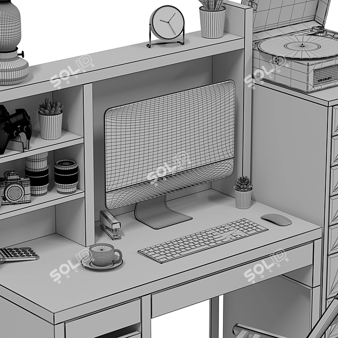 IKEA Office Workplace Set 3D model image 7