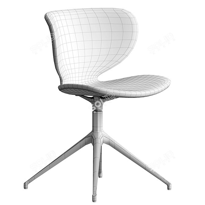 Sleek Hamilton Dining Chair 3D model image 5